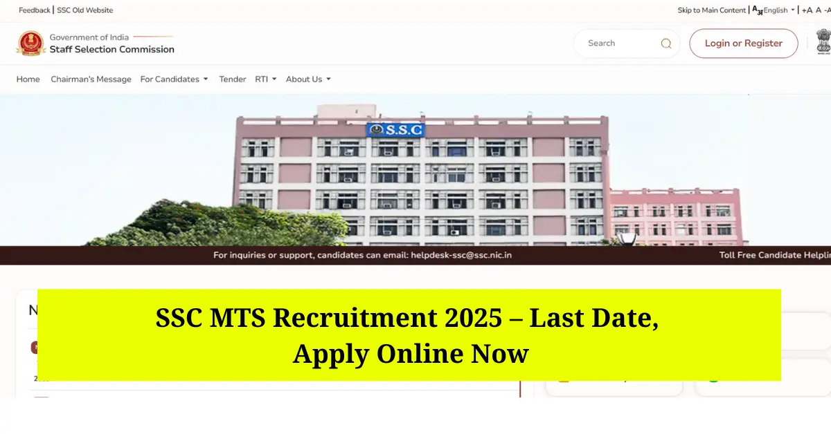 ssc-mts-recruitment-2025-last-date-apply-online
