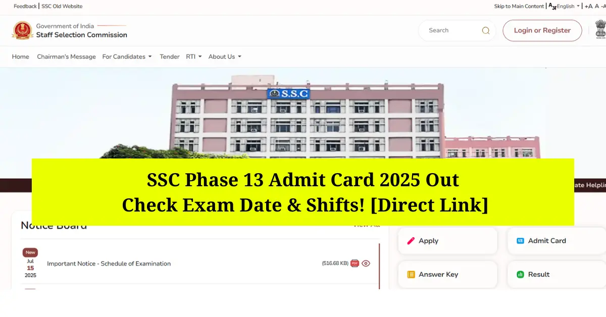 ssc-phase-13-admit-card