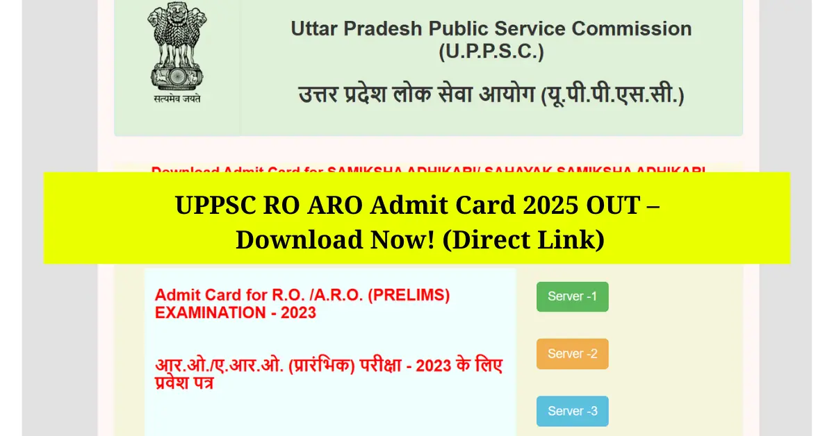 uppsc-ro-aro-admit-card-2025